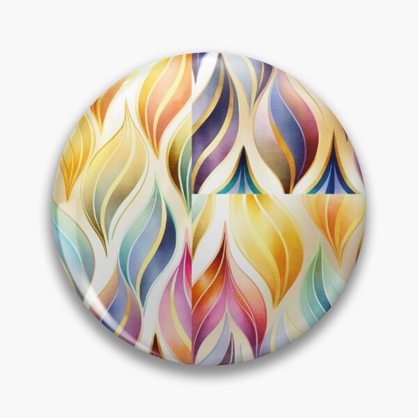 Item preview, Watercolor Golden Flames - Art Deco - PATTERN - Gold Leaf - Rainbow designed and sold by CleverCulture.