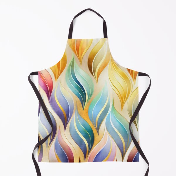 Item preview, Watercolor Golden Flames - Art Deco - PATTERN - Gold Leaf - Rainbow designed and sold by CleverCulture.