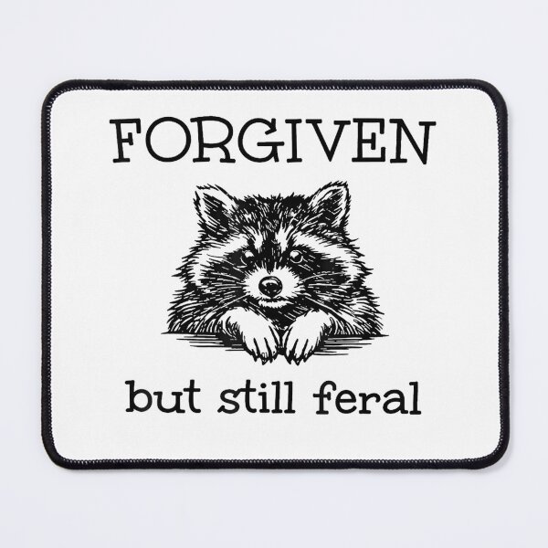 Item preview, Forgiven But Still Feral Raccoon Christian Humor Faith designed and sold by NinigFox.