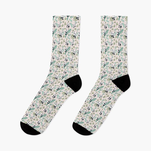 Item preview, Cute Panda Pattern with Bamboo – Adorable Seamless Forest Design in Peach designed and sold by WildLakePatterns.