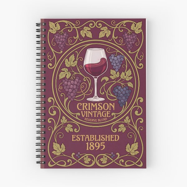 Item preview, Art Nouveau Red Wine Label Illustration Vintage Vineyard Decor designed and sold by OneLineBar.