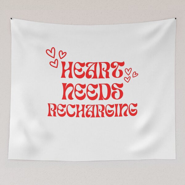 Item preview, Heart Needs Recharging – Emotional Low Battery Minimalist Design designed and sold by InnerOutDesigns.