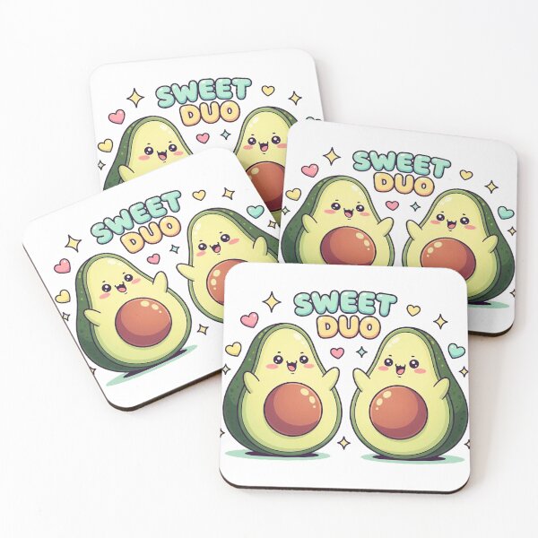 Item preview, Sweet Duo – Kawaii Avocado Pair designed and sold by Pollock.