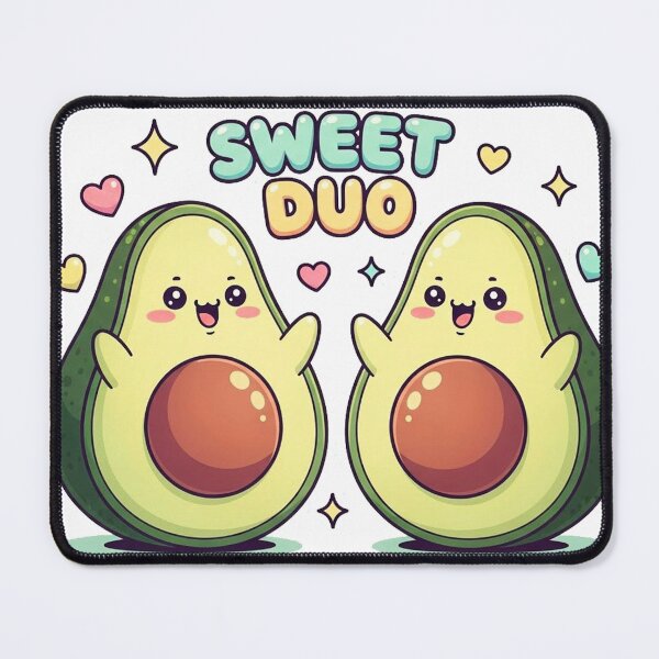 Item preview, Sweet Duo – Kawaii Avocado Pair designed and sold by Pollock.