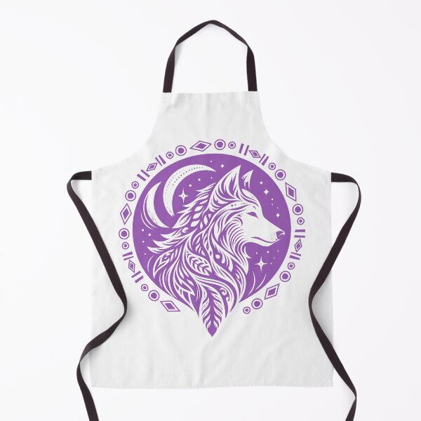 Item preview, Purple Tribal Wolf Howling Moon - Mystical Spirit Animal Amethyst Art. designed and sold by JoseFrancese.