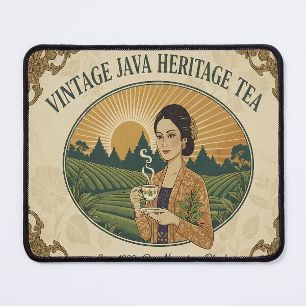 Item preview, Vintage Java Heritage Tea Poster - Indonesian Art Nouveau Print designed and sold by Java Heritage.