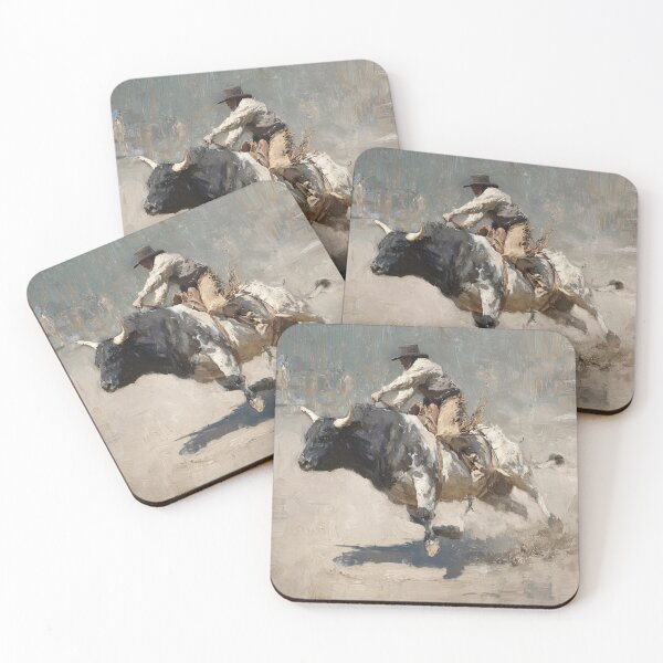 Item preview, Cowboy Riding a Bull designed and sold by lautir.