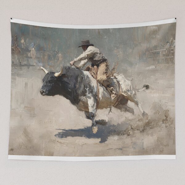 Item preview, Cowboy Riding a Bull designed and sold by lautir.
