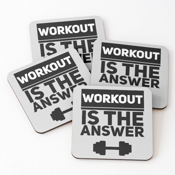Item preview, Workout Is The Answer | Gym Quote designed and sold by WAMTEES.