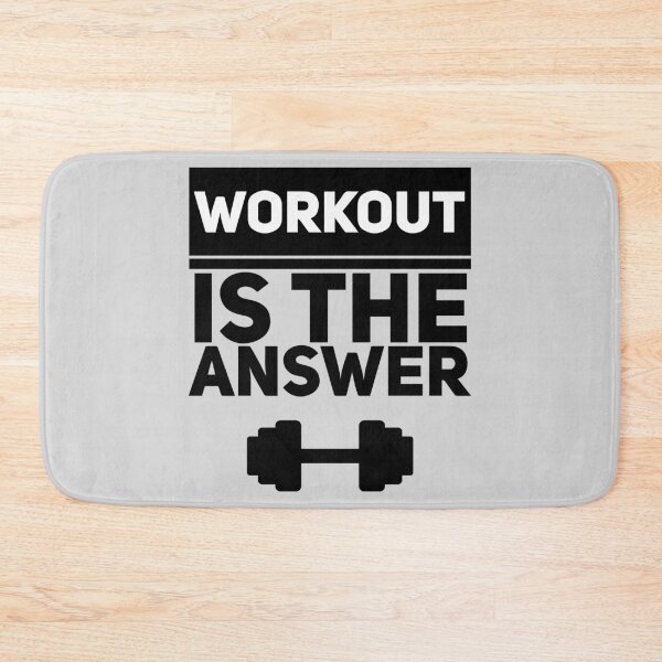 Item preview, Workout Is The Answer | Gym Quote designed and sold by WAMTEES.