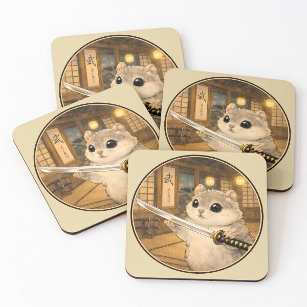 Item preview, Cute Ezo Momonga Admiring a Sword – Cozy Japanese Art designed and sold by CogoPrints.