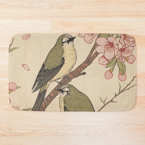 Item preview, Soft Japanese Ukiyo-e Mejiro Birds and Sakura Kacho-ga designed and sold by Vandy Fullam.