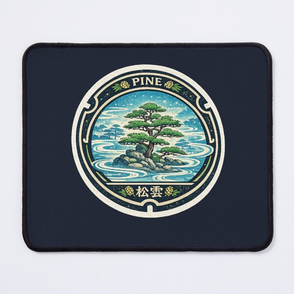 Item preview, Pine & Mist Rings Manhole Cover Art designed and sold by Planthem.