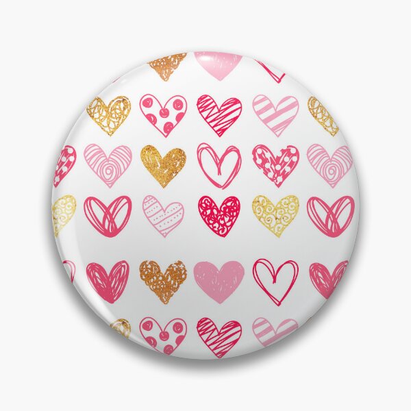 Item preview, Mixed Doodle Hearts Saint Valentine's Day - Cute Glitter & Textured Love Hearts Grid Art Print designed and sold by DesignArtist.ia.