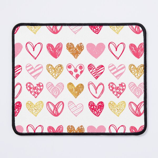 Item preview, Mixed Doodle Hearts Saint Valentine's Day - Cute Glitter & Textured Love Hearts Grid Art Print designed and sold by DesignArtist.ia.