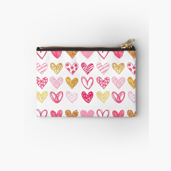 Item preview, Mixed Doodle Hearts Saint Valentine's Day - Cute Glitter & Textured Love Hearts Grid Art Print designed and sold by DesignArtist.ia.