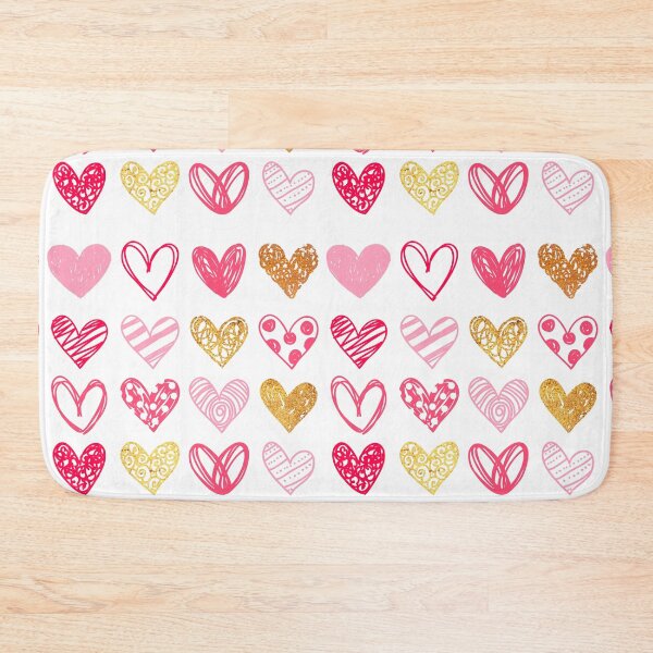 Item preview, Mixed Doodle Hearts Saint Valentine's Day - Cute Glitter & Textured Love Hearts Grid Art Print designed and sold by DesignArtist.ia.