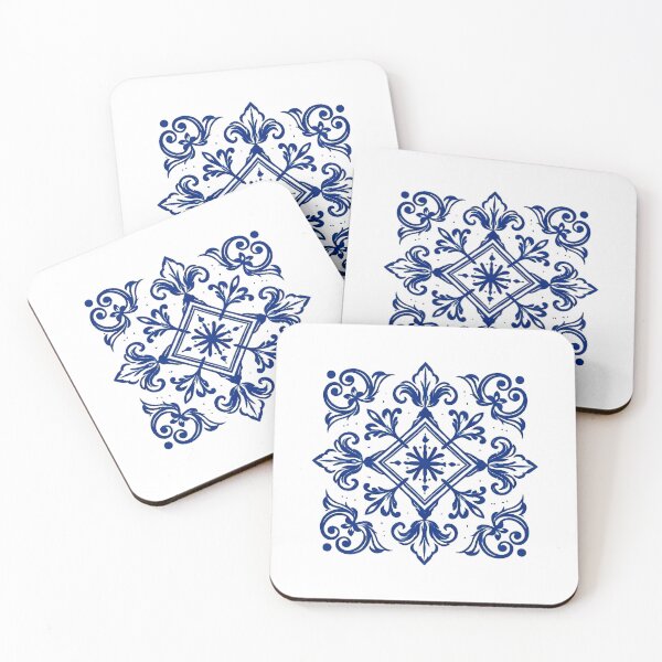 Item preview, Portuguese Azulejo Blue Tile Pattern designed and sold by vivaportugalstore.