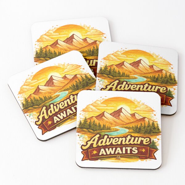 Item preview, Adventure Awaits – Mountain Exploration Art designed and sold by Pollock.