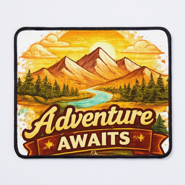 Item preview, Adventure Awaits – Mountain Exploration Art designed and sold by Pollock.