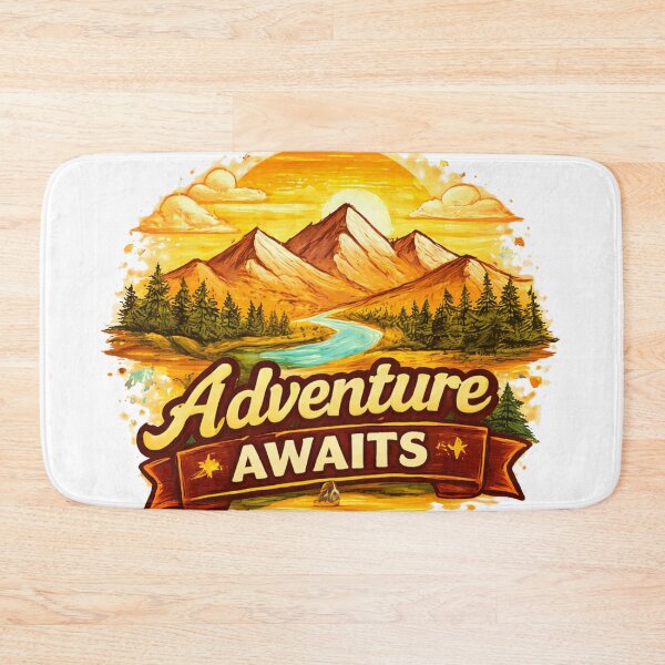Item preview, Adventure Awaits – Mountain Exploration Art designed and sold by Pollock.