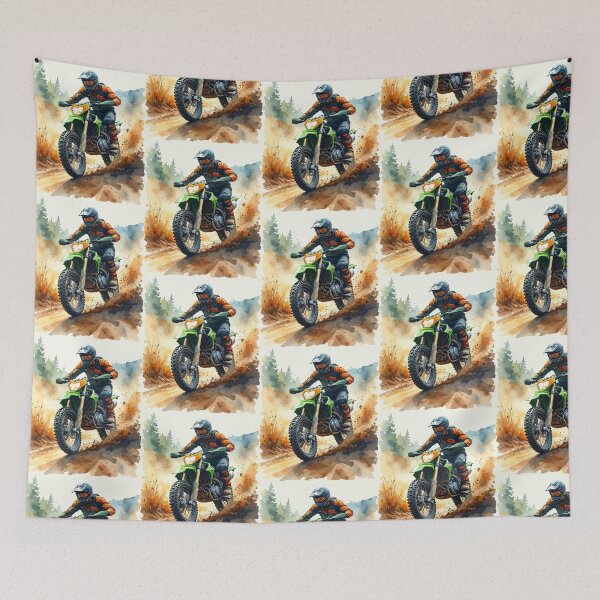 Item preview, Dirt & Dynamics, Motocross in green and orange designed and sold by LiskoDesign.