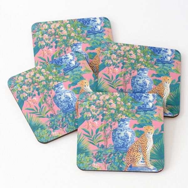 Item preview, Preppychertah on ginger jar in lush chinoiserie garden designed and sold by SophieClimaArt.