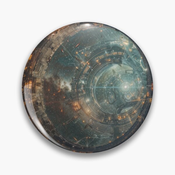 Item preview, Orbital Nexus — Space Station Artwork designed and sold by QuantumDrift.