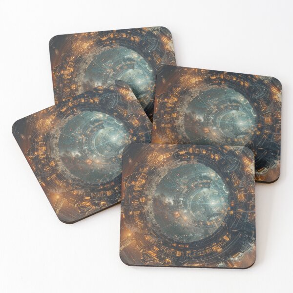 Item preview, Orbital Nexus — Space Station Artwork designed and sold by QuantumDrift.
