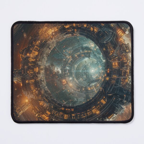 Item preview, Orbital Nexus — Space Station Artwork designed and sold by QuantumDrift.