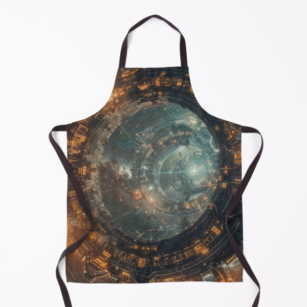 Item preview, Orbital Nexus — Space Station Artwork designed and sold by QuantumDrift.