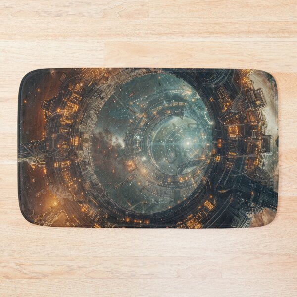 Item preview, Orbital Nexus — Space Station Artwork designed and sold by QuantumDrift.
