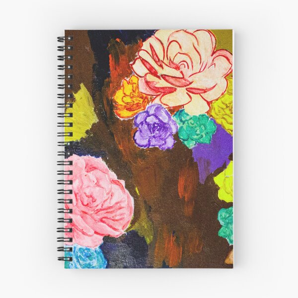 Item preview, Vibrant Wildflowers on Dark Abstract Background designed and sold by Cute & Crooked / Só Coisa Fofa e Errada.