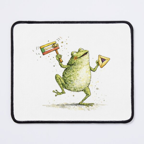 Item preview, Happy Purim Frog Funny Costume Queen Esther Hamant designed and sold by PillowCatStudio.
