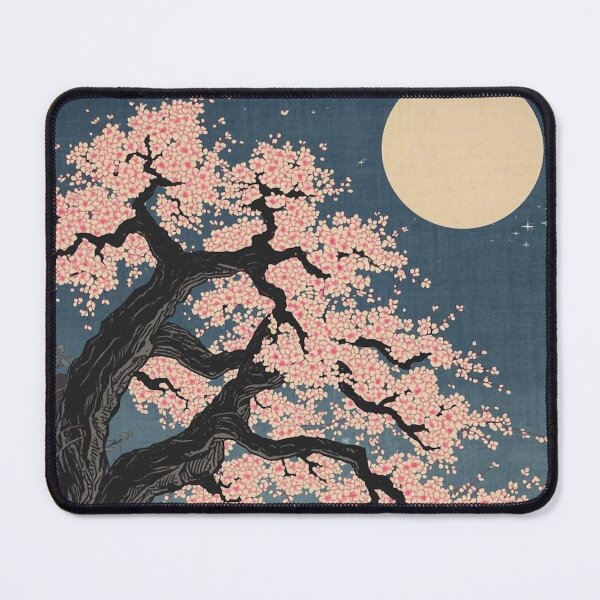 Item preview, Japanese Ukiyo-e Night Cherry Blossoms and Full Moon - Yozakura designed and sold by Vandy Fullam.