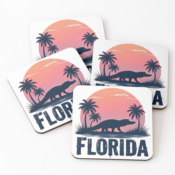 Item preview, Retro Vintage Sunset Florida Illustration | Classic Coastal Sunset Art | Nostalgic Americana Scenic Design designed and sold by PaintedPixels01.