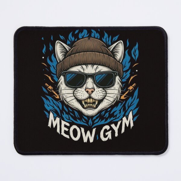 Item preview, Meow Gym - Hardcore Fitness Cat Mascot designed and sold by rjjvstudio26.