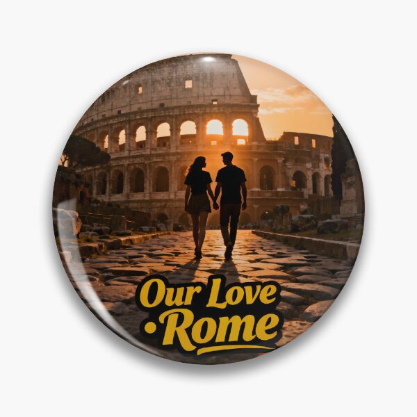 Item preview, Our Love Rome – Couple Walking Toward the Colosseum at Sunset designed and sold by FreeFromDefault.