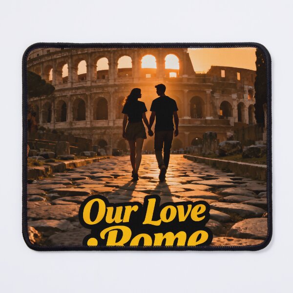 Item preview, Our Love Rome – Couple Walking Toward the Colosseum at Sunset designed and sold by FreeFromDefault.