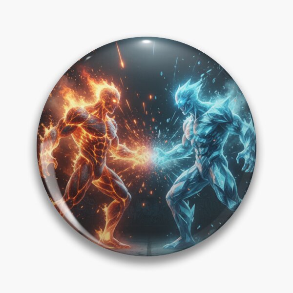 Item preview, Heated Rivalry - Fire and Ice Elemental Battle designed and sold by Flex & Fur.
