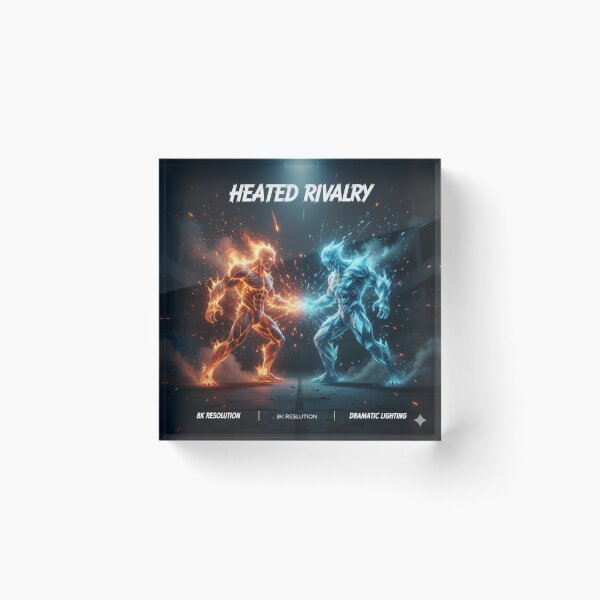 Item preview, Heated Rivalry - Fire and Ice Elemental Battle designed and sold by Flex & Fur.