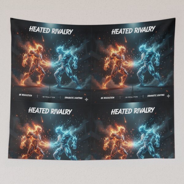 Item preview, Heated Rivalry - Fire and Ice Elemental Battle designed and sold by Flex & Fur.