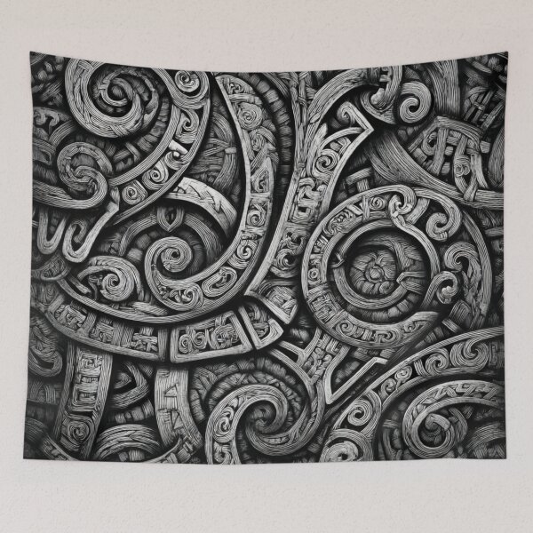 Aperçu de l'œuvre Nouvelle-Zélande Maori Paua Pattern Koru Design 774 créée et vendue par GrinGalore.