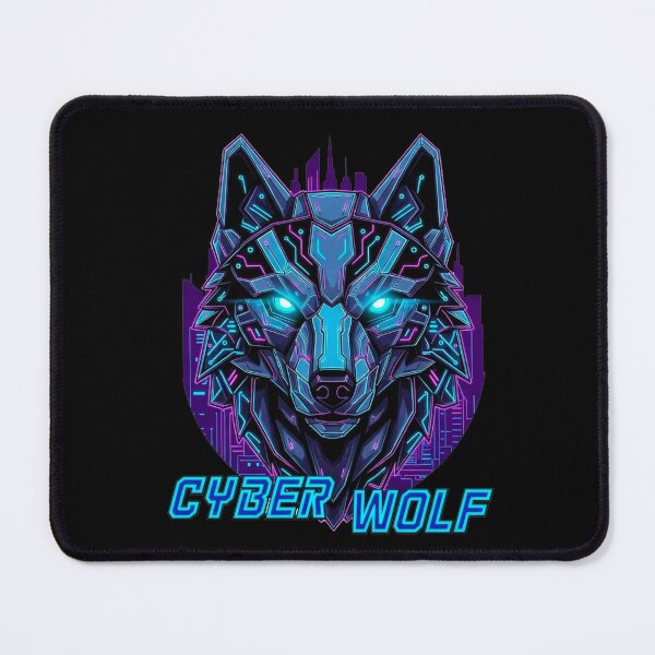 Item preview, Cyber Wolf – Neon Tech Illustration designed and sold by Pollock.
