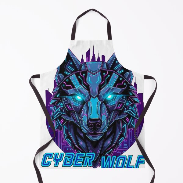 Item preview, Cyber Wolf – Neon Tech Illustration designed and sold by Pollock.