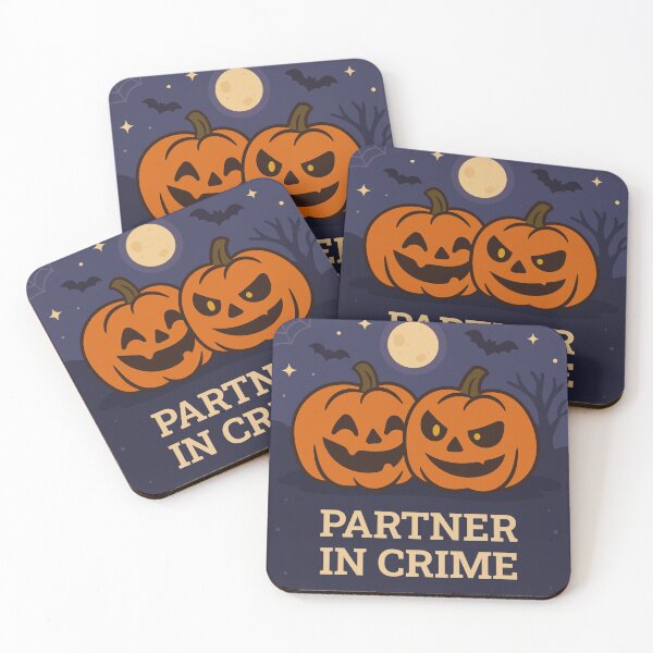 Item preview, Partner in Crime – Cute Halloween Pumpkin Design designed and sold by dailycassim.