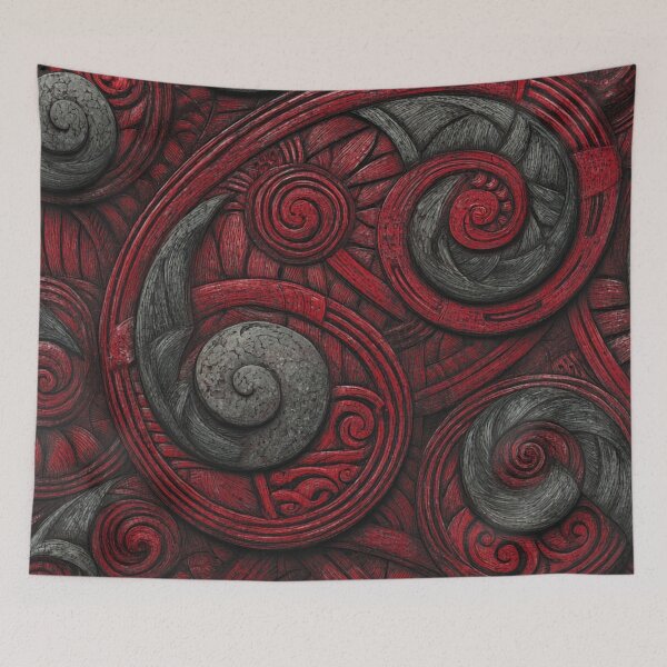 Aperçu de l'œuvre Nouvelle-Zélande Maori Paua Pattern Koru Design 775 créée et vendue par GrinGalore.