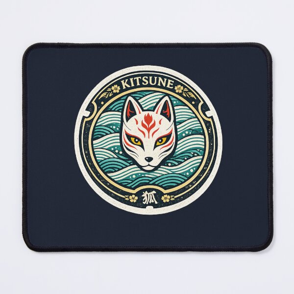 Item preview, Kitsune Seigaiha Manhole Cover Art designed and sold by Planthem.