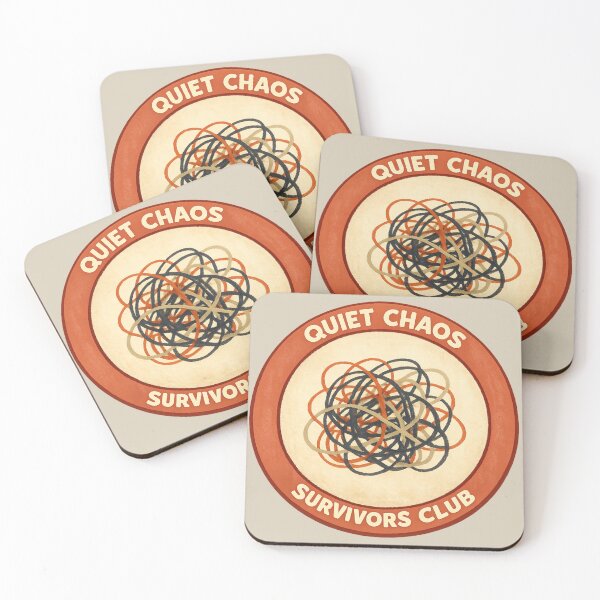 Item preview, Quiet Chaos Survivors Club Badge designed and sold by ChirpInc.