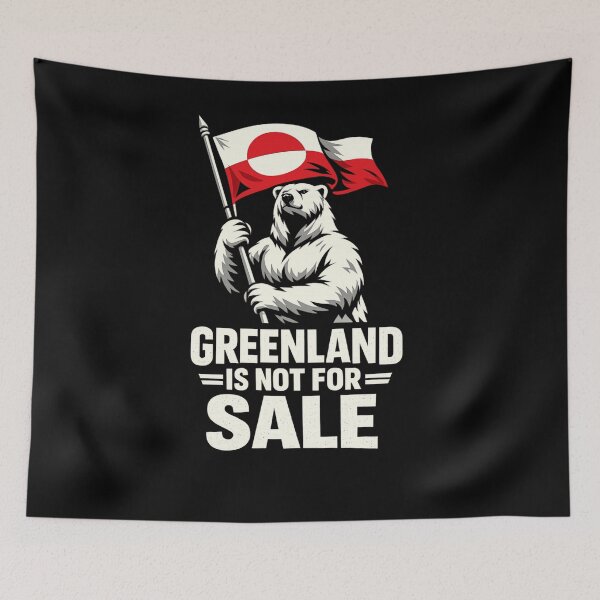 Item preview, Greenland Not for Sale Greenland Flag Bear Greenlanders designed and sold by LHDArtsy.